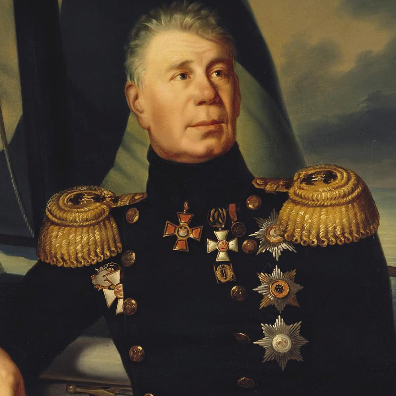 Адмирал 1 читать. Портрет Крузенштерна Ивана Федоровича. Адмирал Крузенштерн.